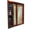 Aluminium profile for onitek aluminium sliding glass door electric control blinds sliding glass door with blinds